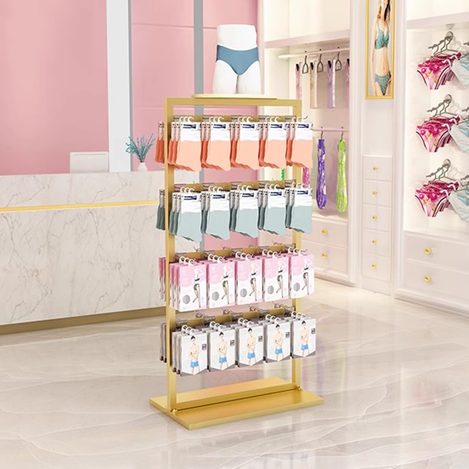 Amazon.co.jp: 衣料品レールハンガーソック収納ラック、小売靴下